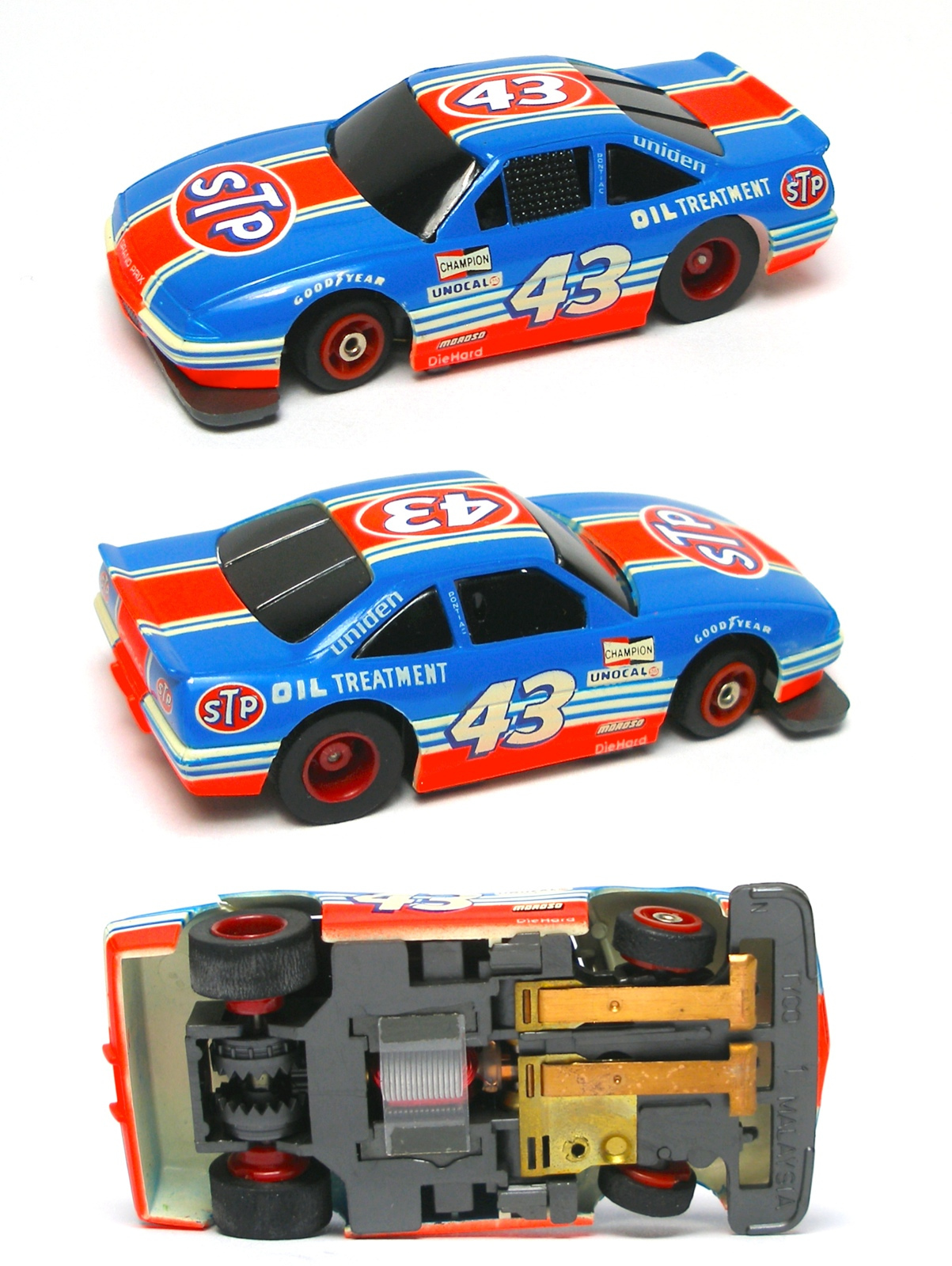 1992 TYCO TCR Richard Petty STP #43 Pontiac Grand Prix NASCAR Slot SlotLess Car