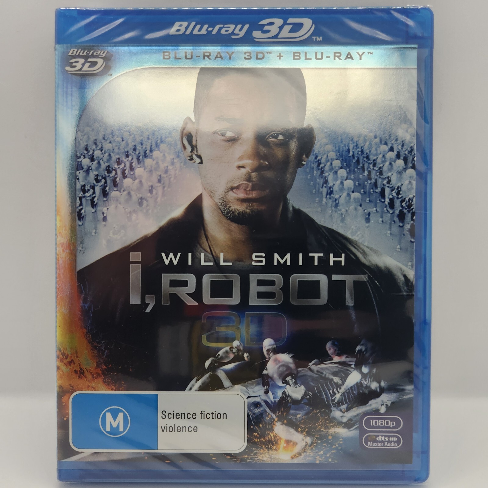 I, Robot 3D + 2D (2004) Will Smith - Region B *Brand New, Sealed* Blu-ray