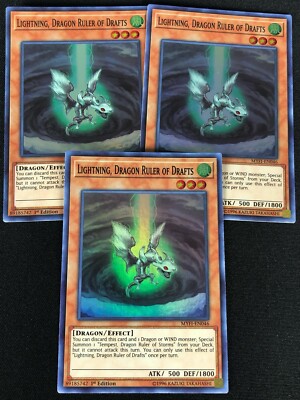 YUGIOH LIGHTNING DRAGON RULER OF DRAFTS MYFI-EN046 1ST SUPER X3 (NM)