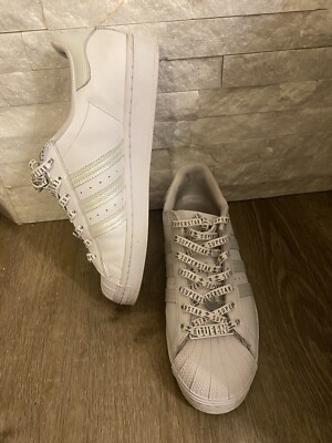 Size 11 US - adidas Superstar White Iridescent Animal Print | eBay