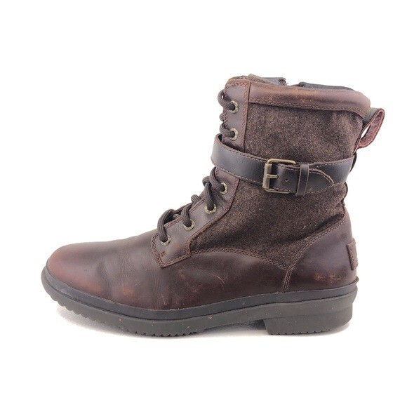 UGG Kesey Winter Ankle Boots Womens Size EUR Brown Leather  Waterproof
