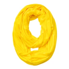 Wrapables Soft Jersey Knit Infinity Scarf, Yellow