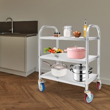 Carro de cocina rodante de 3 niveles carro almacenamiento estante para servir comedor con rueda