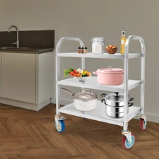 3 Tier Rolling Kitchen Island Trolley Cart Storage Serving Shelf Dining w/ Wheel