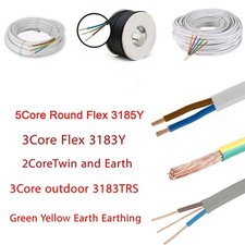 Twin And Earth Cable All Size White, Black, Gray 2core 3core 5core Wire Lights