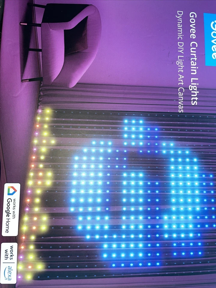 Govee LED Curtain Lights H70B1 - WiFi, Waterproof, 5x6.6ft - Fully Inspected - Image 2 of 2