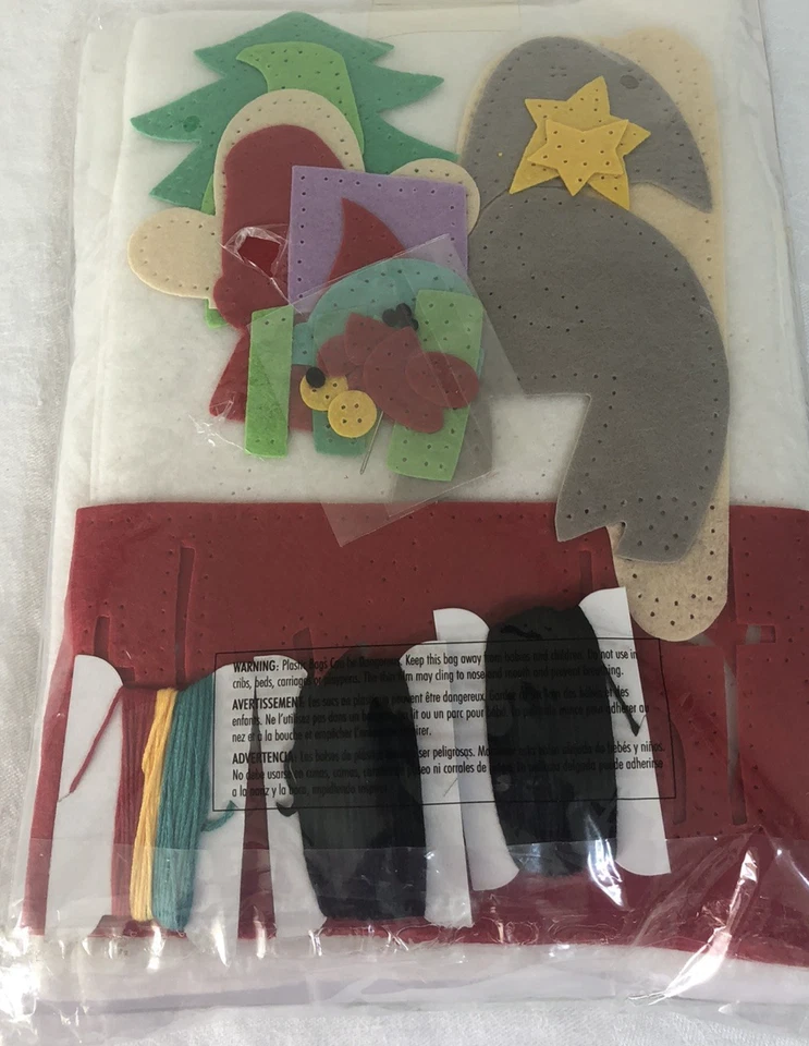 Lot Of 2 Dimensions Kits Pillow Merry Bright Holliday Needlepoint Bird Cage Gift - Image 4 of 4