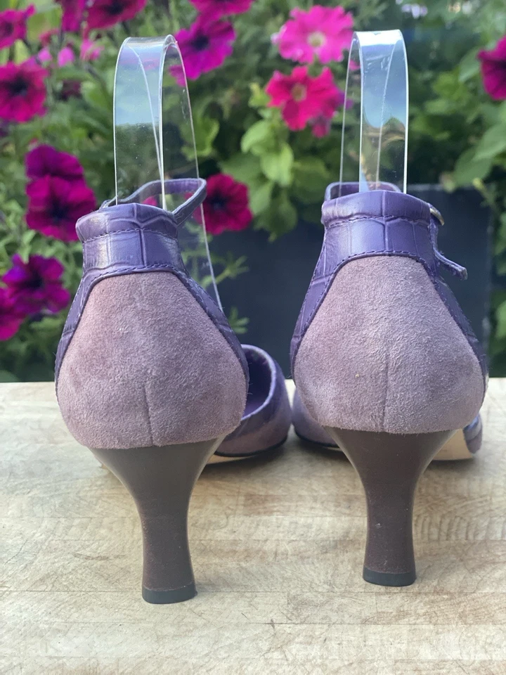 Tacones coldwater Creek de gamuza púrpura vintage de los 90’s para mujer talla 7,5 Foto 4 de 4