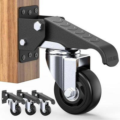 Robuste Lenkrollen für Werkbänke 75 mm - Hebehilfe bis 500 kg - 360° drehbar