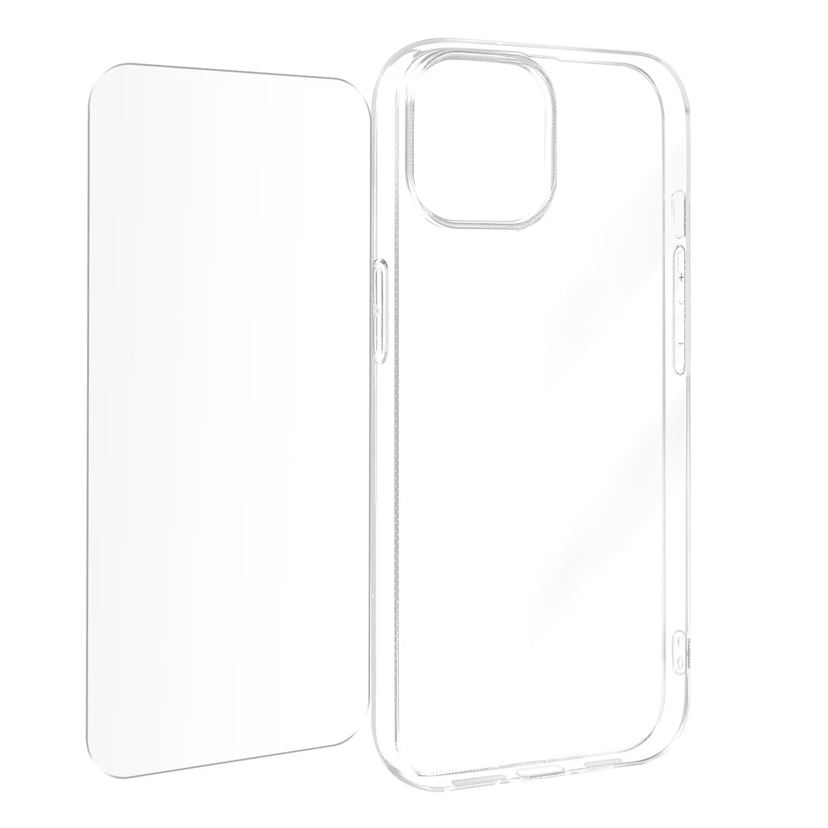ebestStar - Cover per Oppo Reno4 Z 5G, Custodia Silicone Trasparente, Protezione TPU Antiurto, Bordi Rinforzati, Trasparente + Vetro Temperato x2