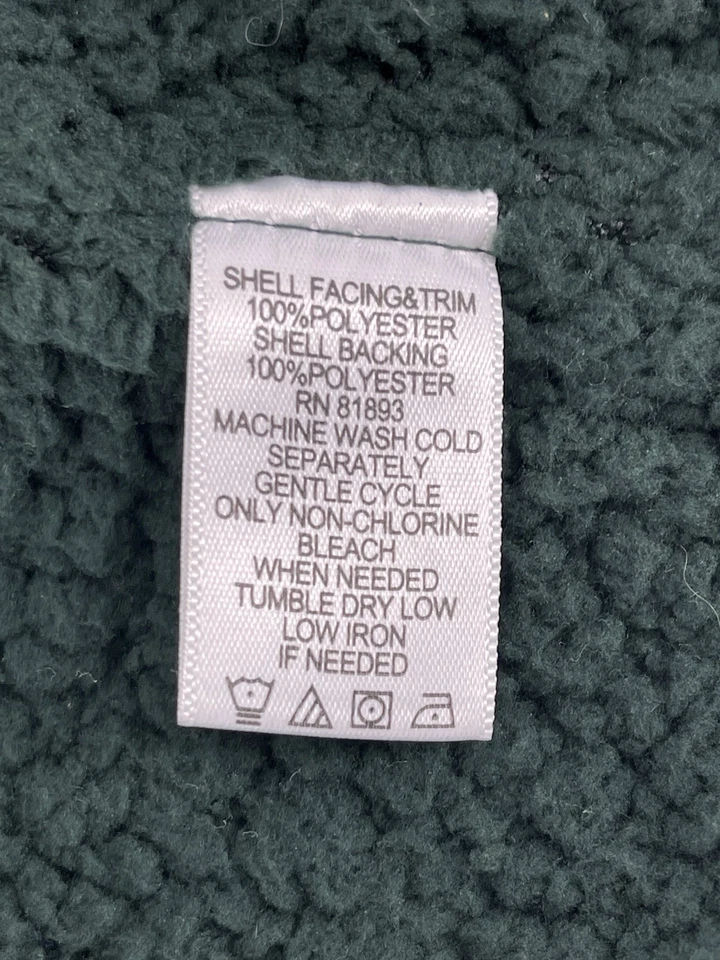 Abrigo Chaqueta Larga Forrada Sherpa De Colección D & Co Denim & Company Para Mujer Pequeño Verde Foto 4 de 4