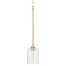 Quorum International 3374 Tribute 5"W Mini Pendant - Brass