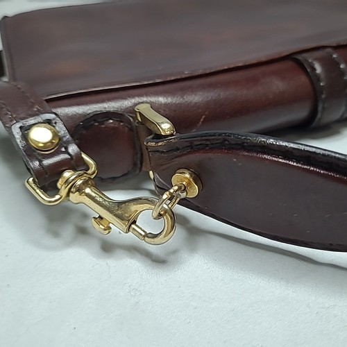 Vintage Innocenti e Gennai Italian Leather Messenger Bag Brown Top Handle Bag - Picture 23 of 24