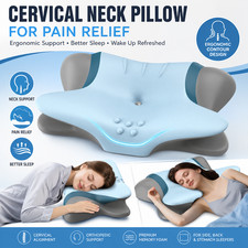 Cervical Memory Foam Pillow for Neck Pain Relief Ergonomic Neck Support Pillow