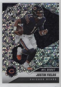 2021 Panini Mosaic NFL Debut No Huddle Silver Prizm Justin Fields #242 Rookie RC