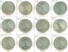 Nearly complete PEACE silver dollar set - see pictures - read description - NICE