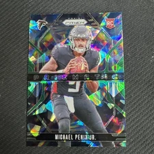 2024 Prizm Michael Penix JR. Prizmatic Green Cracked Ice Rookie RC #10 Falcons