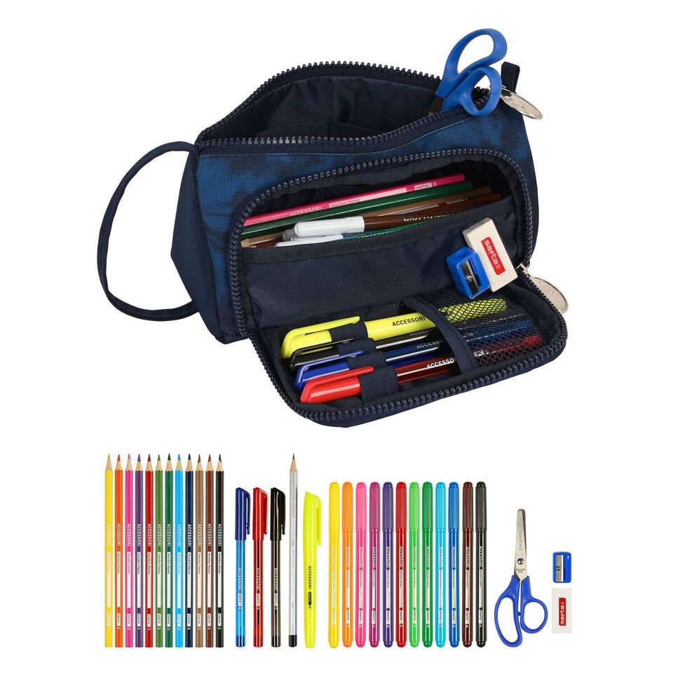 Astuccio Scuola Capybara Kawaii Con Apertura 90° - Set Cancelleria Con Spille, Adesivi E Portachiavi, Marrone