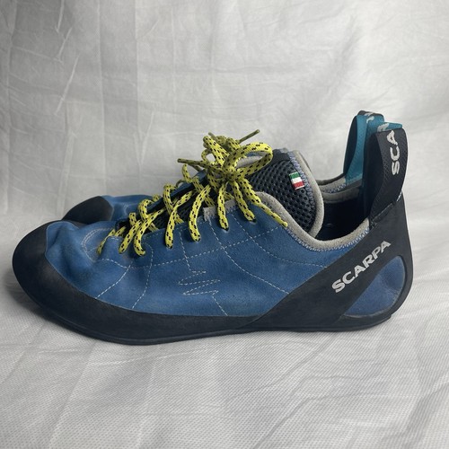 Scarpa Helix 70005-001 Blue Mountain Rock Climbing Shoes Lace Up Men's Size 11.5 - Picture 6 of 17