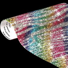 12000 Pieces Rhinestones Sheets Self Adhesive 2 mm Bling Rhinestones Rainbow