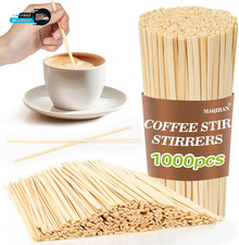 1000Pcs Sip Stirrers - Bamboo Coffee Stir Sticks