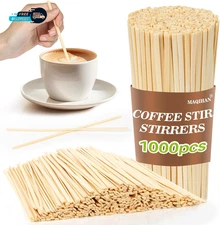 1000Pcs Sip Stirrers - Bamboo Coffee Stir Sticks