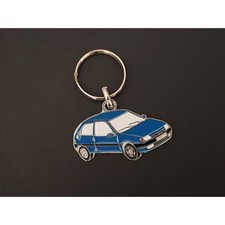 Porte-clés profil Citroen Saxo, coupé VTR VTS 16V (bleu)