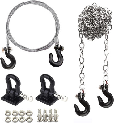 RC Trailer Chain Tow Hook Rope Buckle Winch Shackles for RC 1/10 Crawler TRX4 Ax