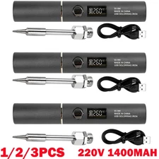 220V 1400mAh Cordless Soldering Iron USB Rechargeable 5-Temperature Adjustable