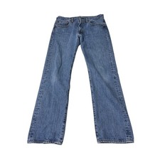 Levis 501 Original Fit Mens Blue Denim Straight Leg Button Fly Jeans W32 L30