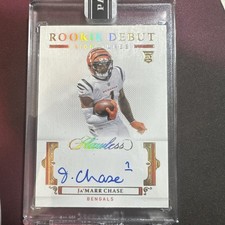 Panini Flawless 2021 Ja'Marr Chase RC 1/1 AUTO BLACK BOX 2024 CIN Bengals