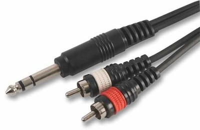 PULSE - 6,35mm Stereo Klinkenkabel, 0,3m Schwarz