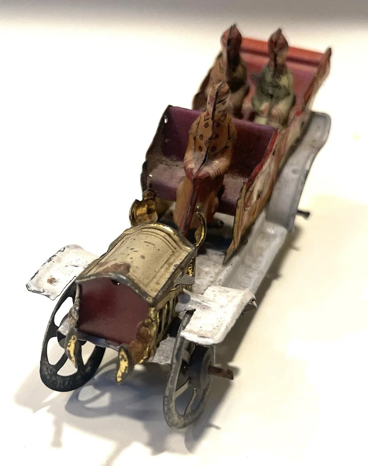 German 1920’s Meyer Penny Toy Auto w/ Driver & 2- Woman - Image 2 of 4