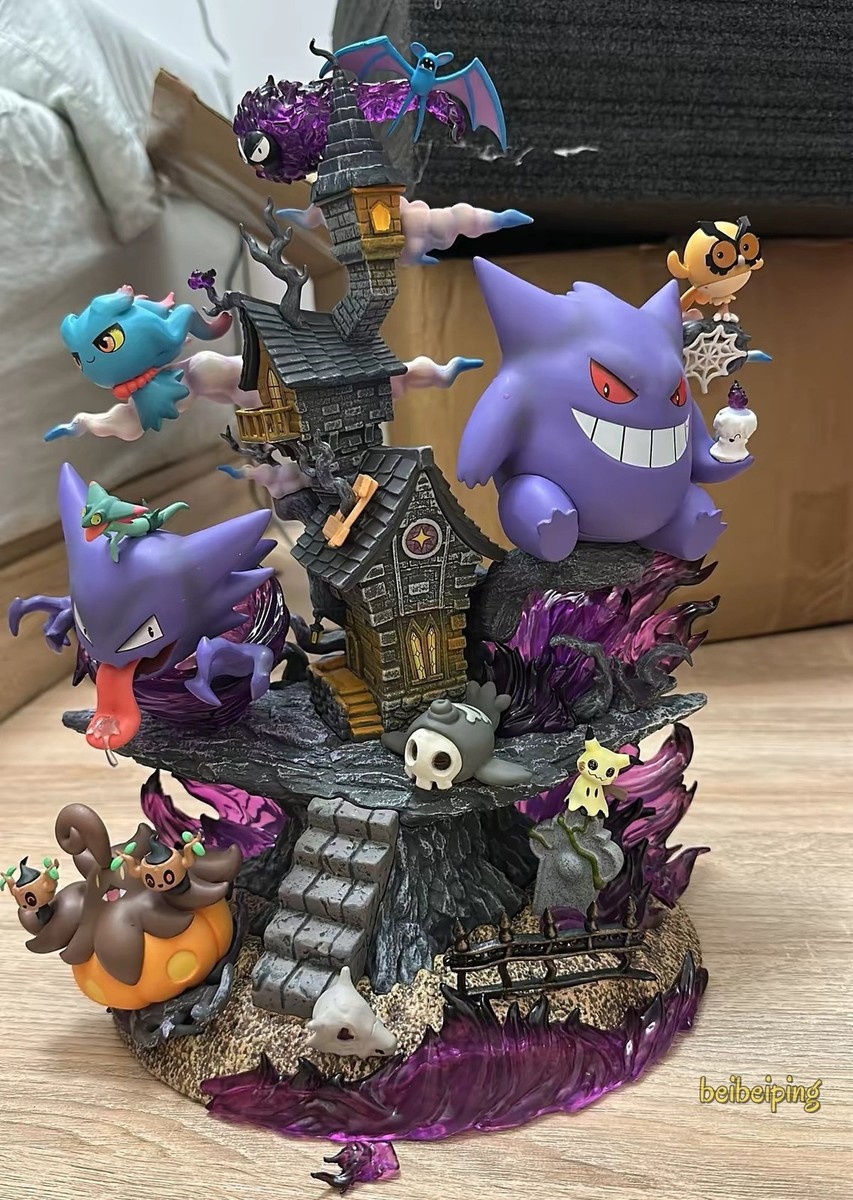 Anime Pokémon Gengar Family Haunter & Gastly PVC GK Statue Model