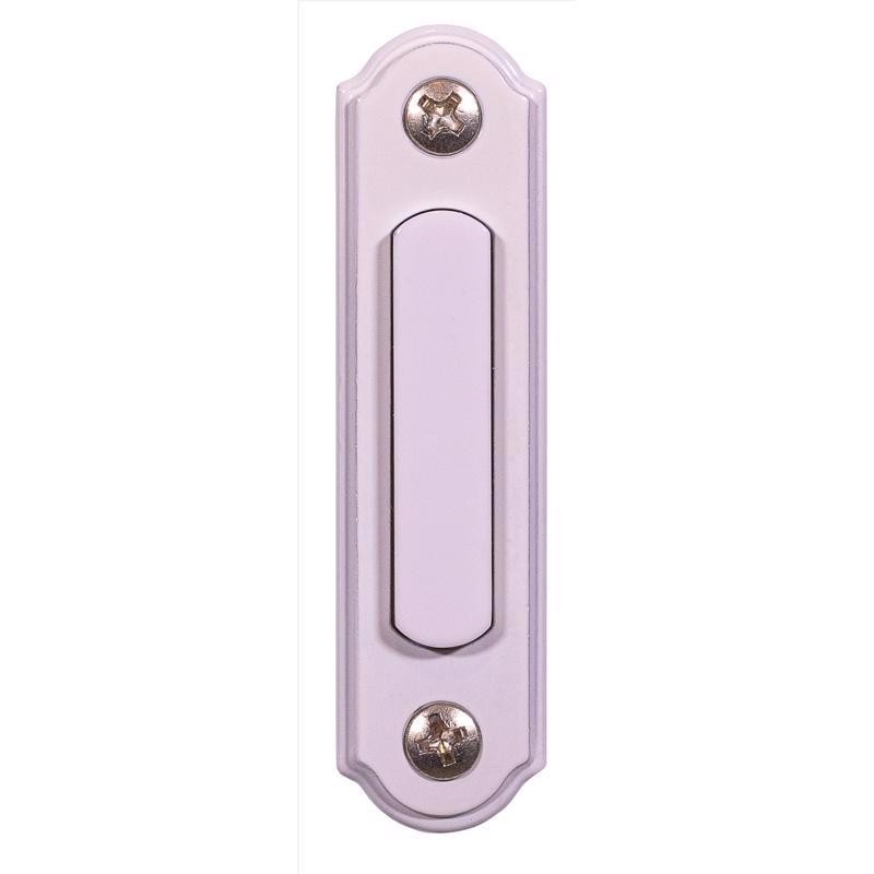 Heath Zenith Satin Black Metal Wired Chime Pushbutton Doorbell 2.75 H x 2.92 W i