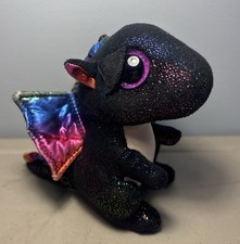Ty Beanie Boos - ANORA the Black Dragon 6" Plush Stuffed Animal Toy-USED