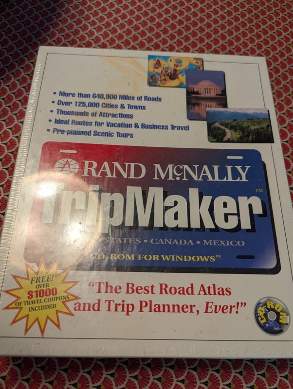 Rand McNally TripMaker 1996 CD-ROM NOS