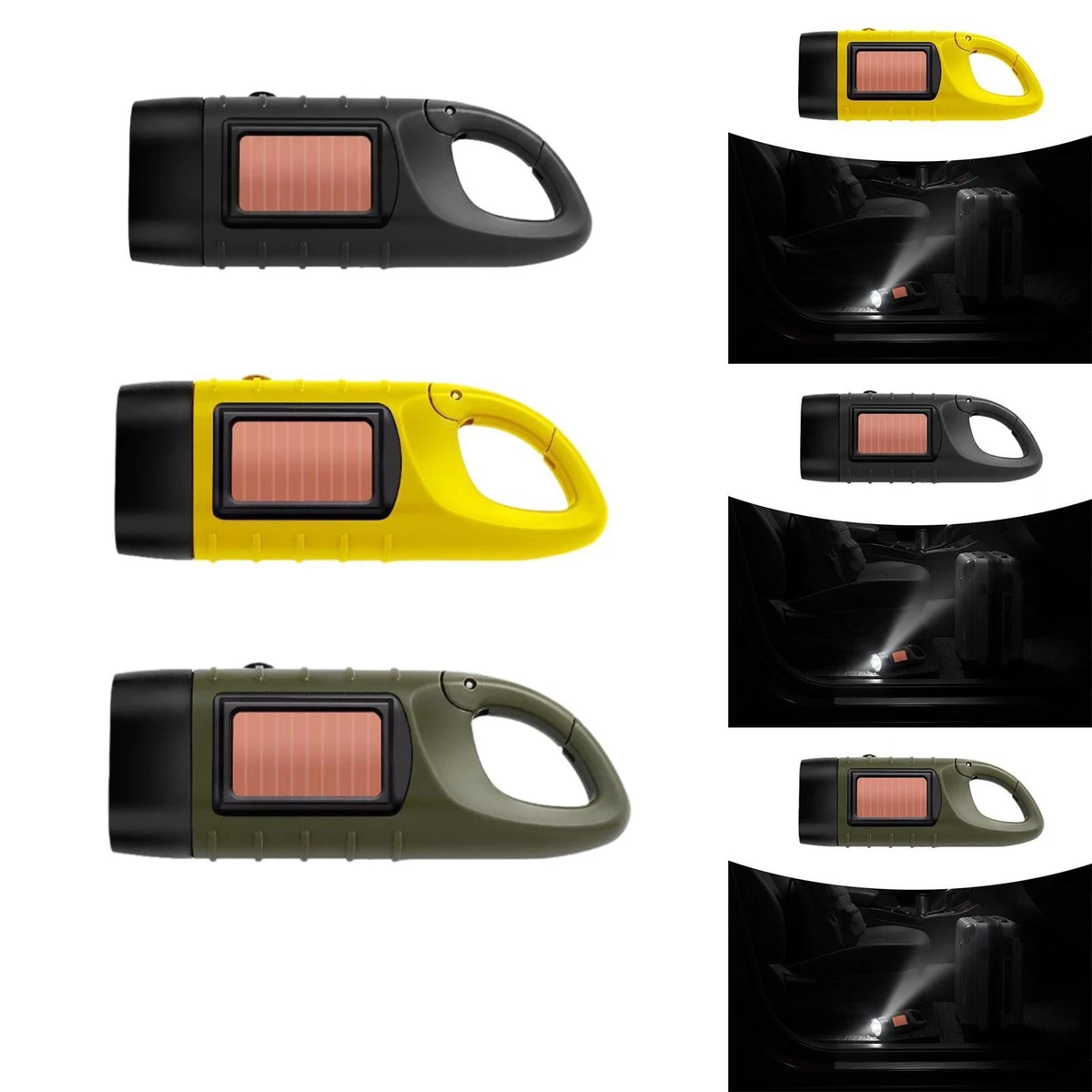 Lampe Torche LED Solaire Rechargeable 1000 Lumens - USB, étanche, Powerbank Et SOS