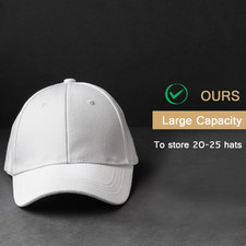 4 Pcs Baseball Hat Storage Organizer, Baseball Cap Organizer with 2 Carry Han...