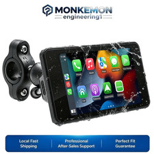 5" Waterproof Motorcycle Navigator Portable Wireless CarPlay Android Auto Screen