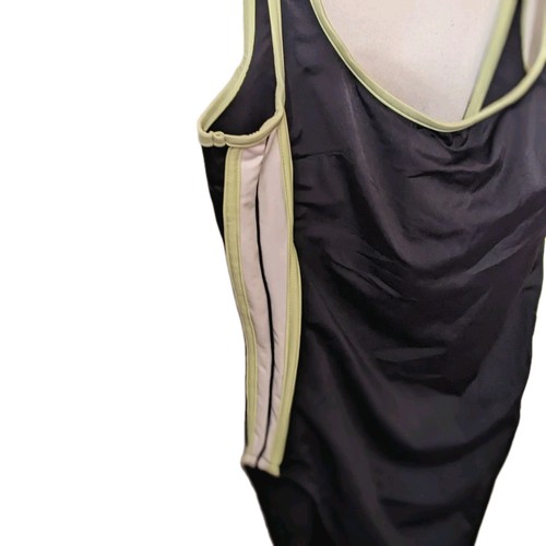 MiracleSuit Swim Bathing Suit Size 12 Tummy Control Jet Black 1 Piece Stripe - Picture 5 of 5