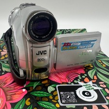 JVC GR-D244U MiniDV Digital Video Camera Camcorder 22x Optical Zoom Silver