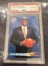 Alonzo Mourning Rookie 1992 Upper Deck #2 PSA 10 Gem Mint! NBA HOF Rookie Card!