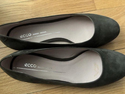 Ballerine Ecco Anine in camoscio oliva slip on nuove