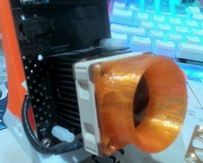 Bitaxe 40/40mm Duct Apadter Lowers Temperatures 🌡️🤒 ⚡ clear orange PRICE IS 5£