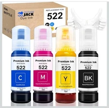 (2) Printers Jack Compatiable Epson T522 Refill Ink Bottle Kit Epson Supertan...