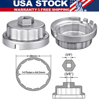 Oil Filter Cap Wrench Cup Socket Remover Tool For Toyota Lexus 64MM 14 Flutes