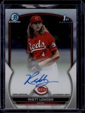 Rhett Lowder 2023 First Bowman Chrome Refractor Prospect Auto /499 Reds