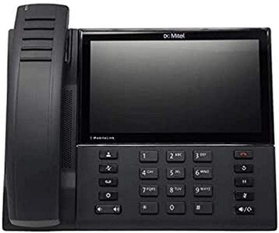 Mitel Mivoice 6940, Black, Corded, IP Phone (50006770) with Wireless Handset