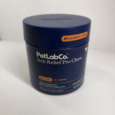 NEW PETLAB CO DOG ITCH RELIEF PRO ALLERGY CHEW SALMON 30 CHEWS BB 10/2026